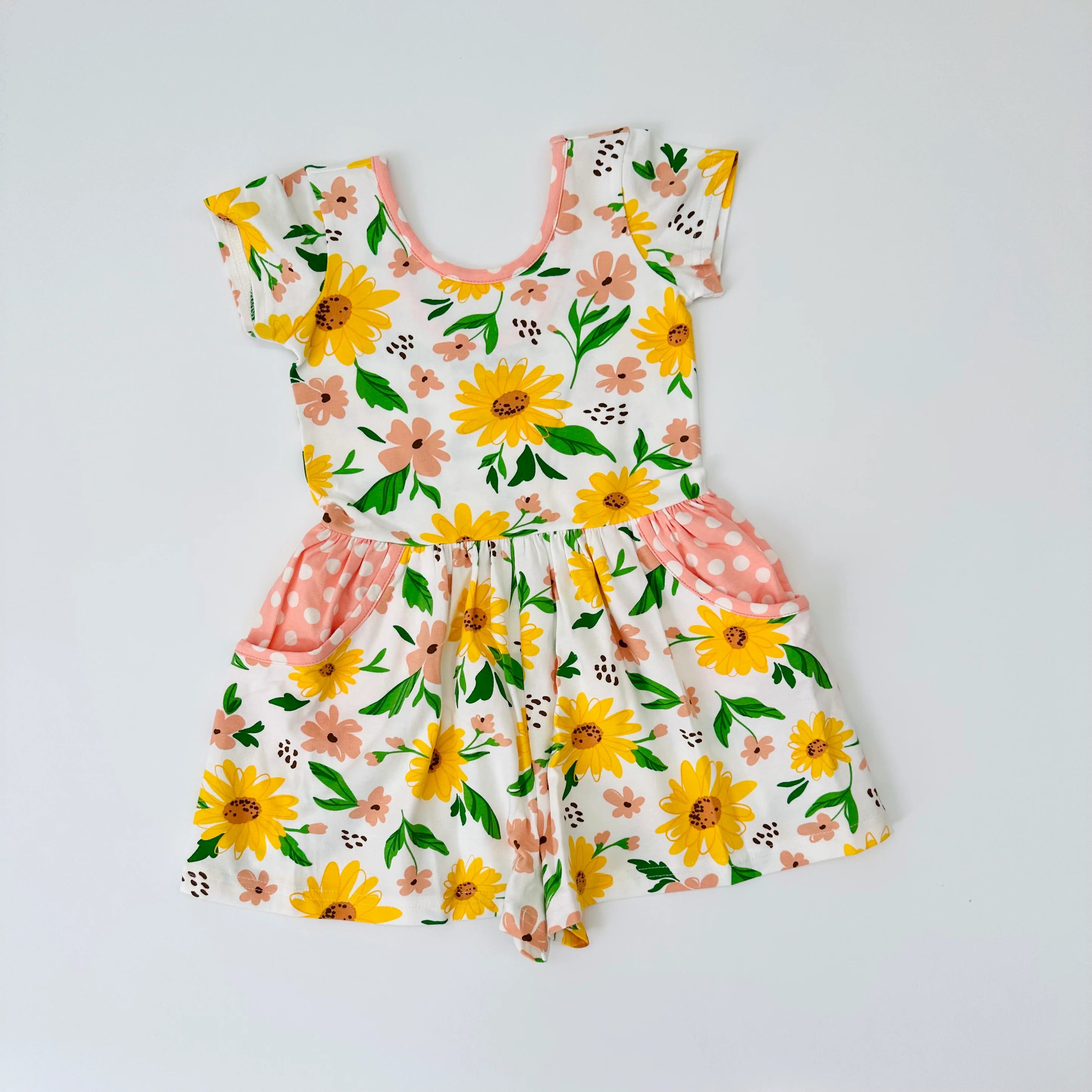 Sunflower Romper – CAFFEINATED mamas
